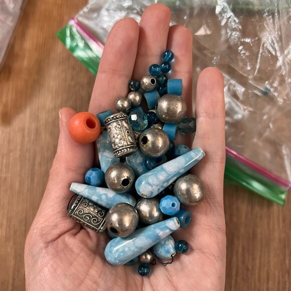 Bead Jewelry Making Craft Lot- Stone, Clay, Metal - Picture 3 of 8